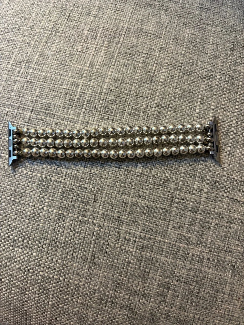 Posh Tech Stainless Steel Beaded Apple Watch Band